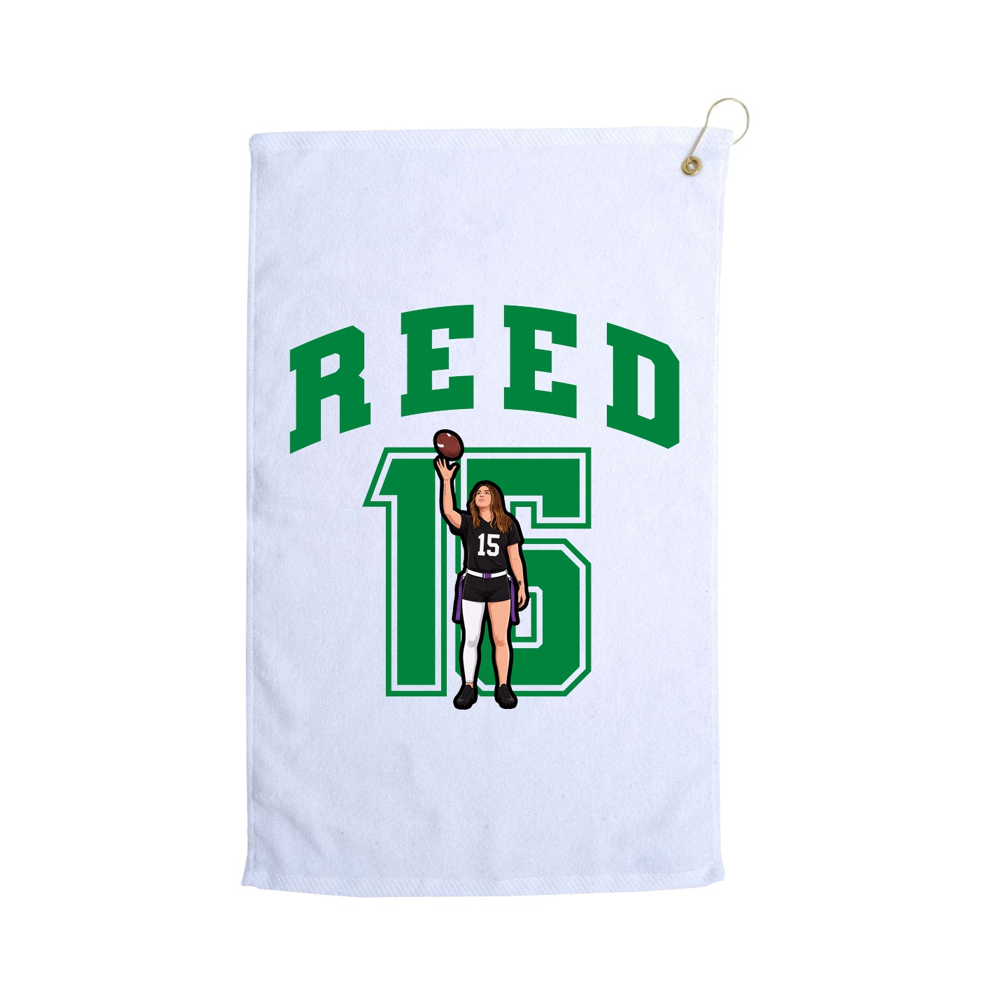 Golf Towel — Number in White