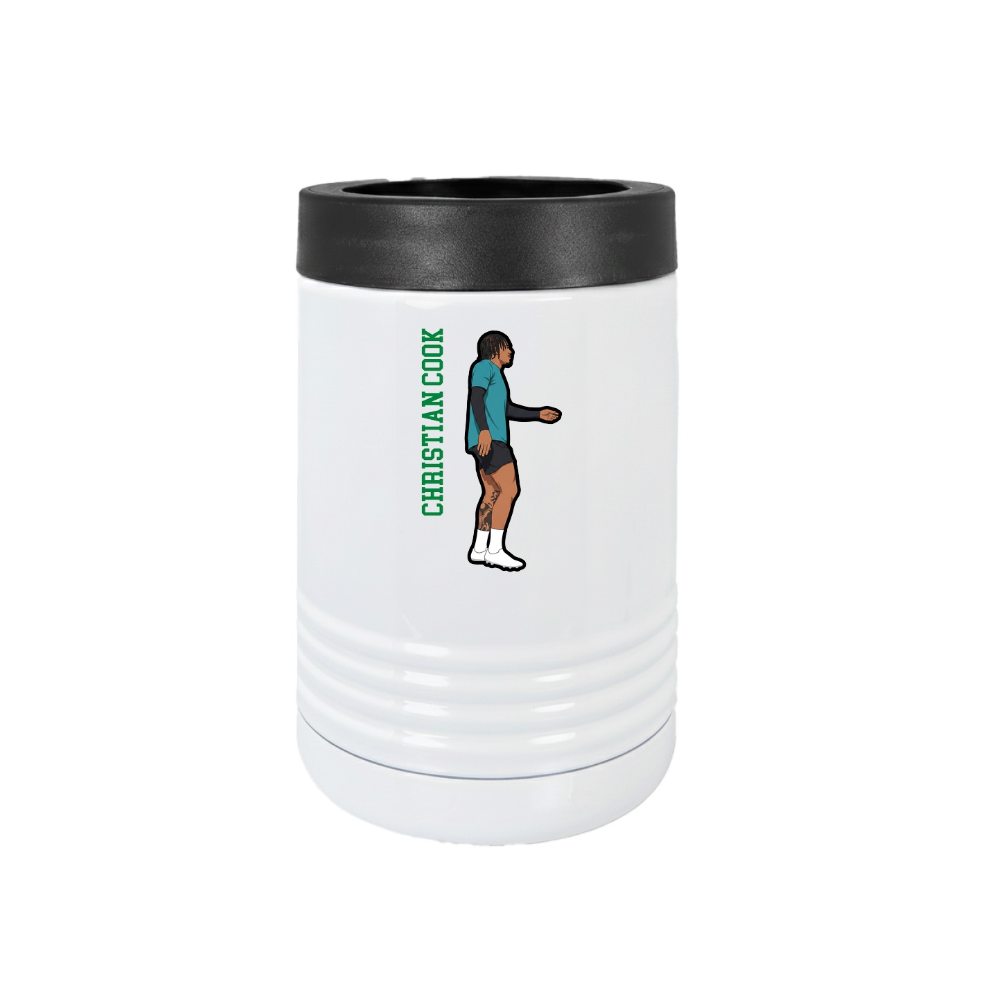 Beverage Holder — Name Vertical in White