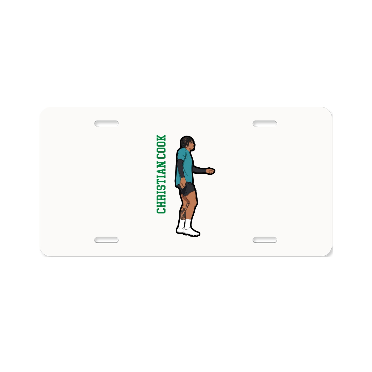 License Plate — Name Vertical in Classic