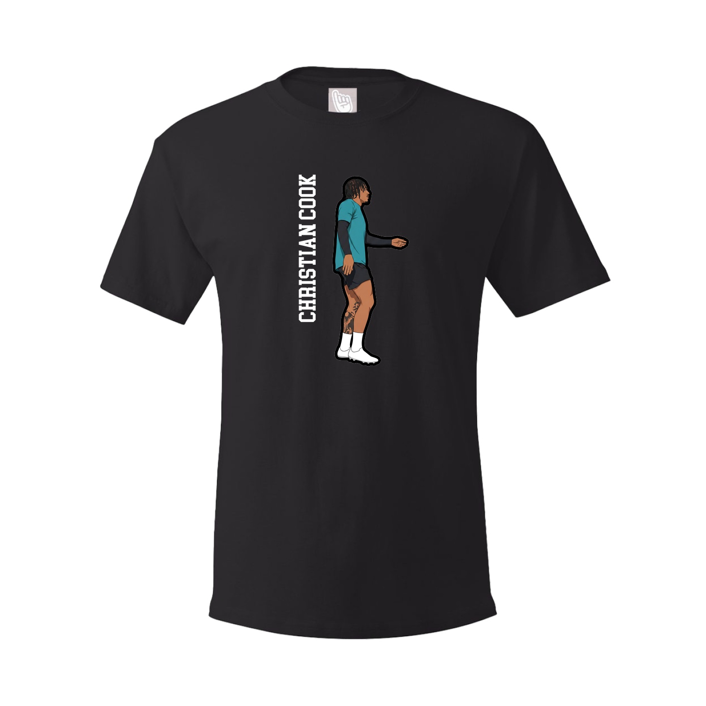 Youth Tee — Name Vertical in Black