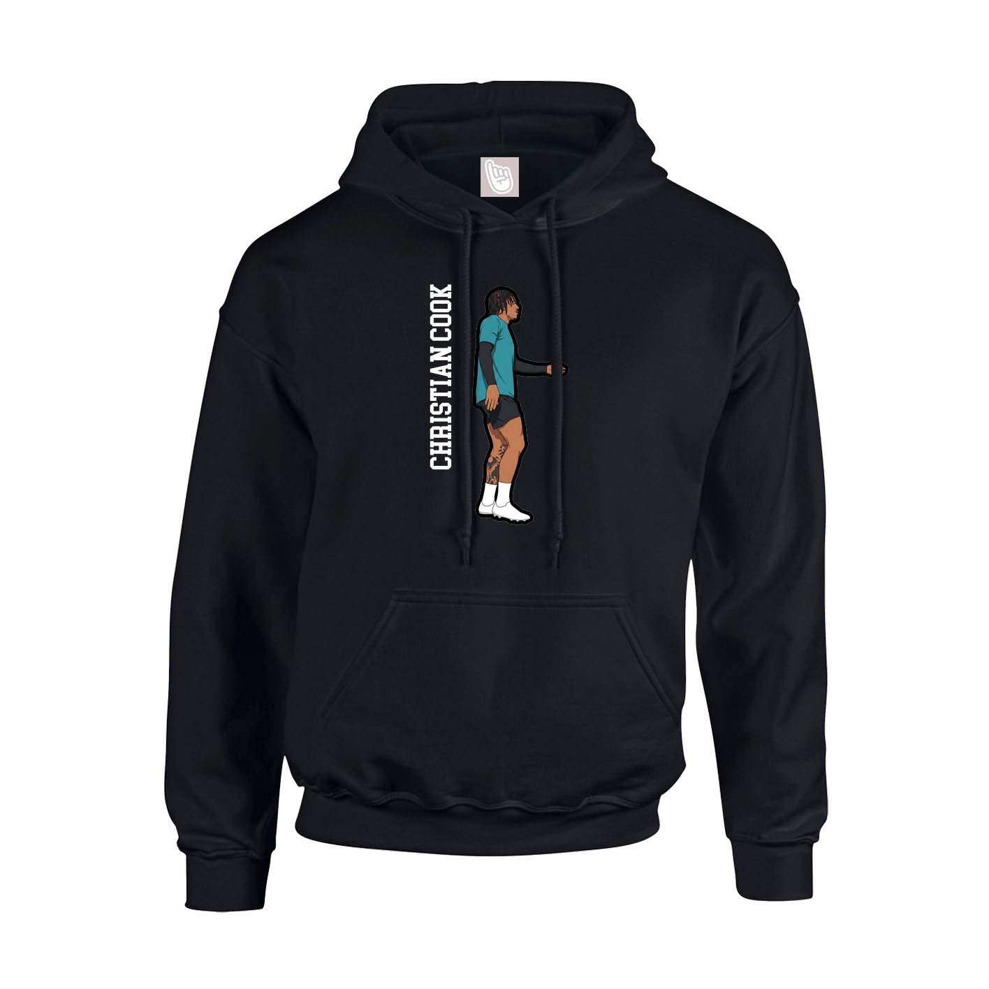 Hoodie — Name Vertical in Black