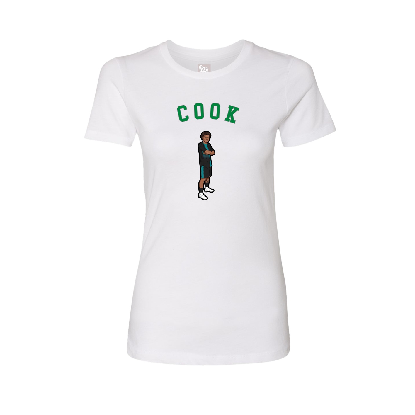 Fitted Women's Tee — Shirsey Arch in White