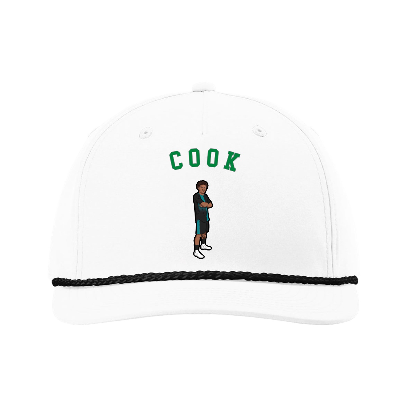 Five-Panel Classic Rope Cap — Shirsey Arch in White