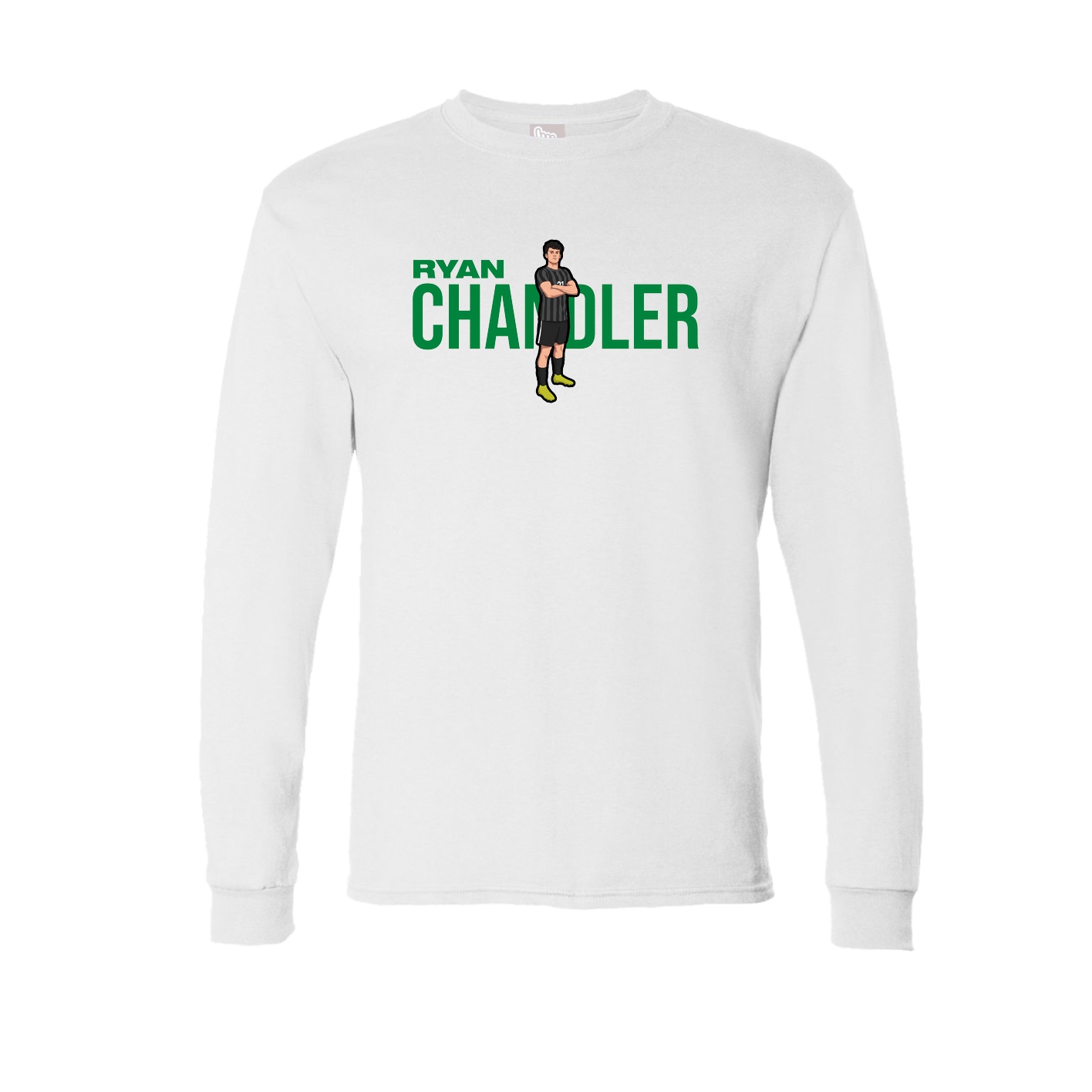 Long Sleeve Tee — Player Name in White