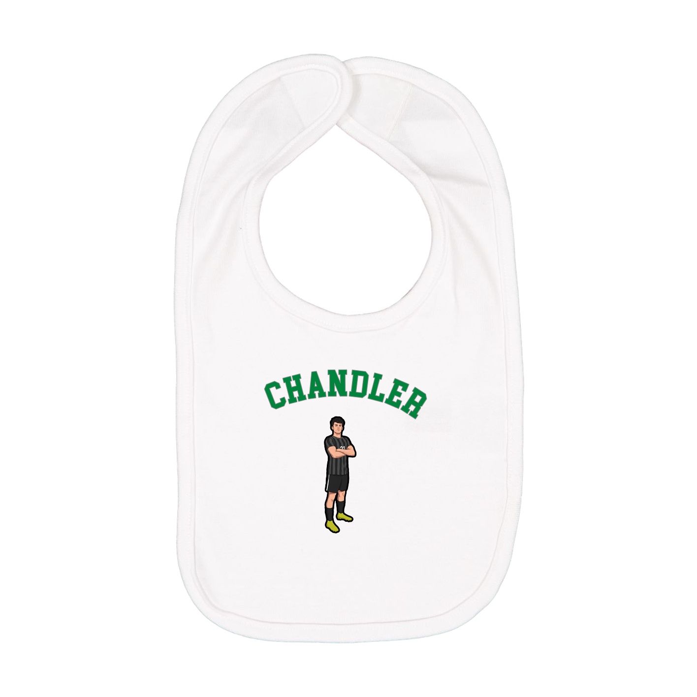 Infant Bib — Shirsey Arch in White