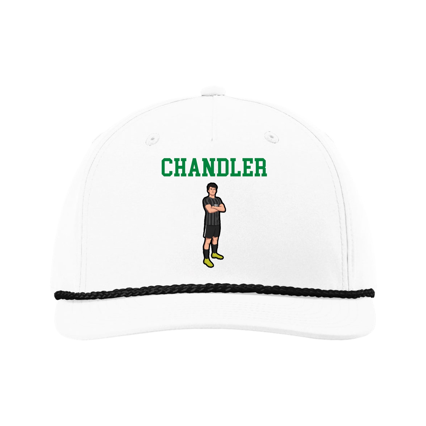 Five-Panel Classic Rope Cap — Shirsey in White