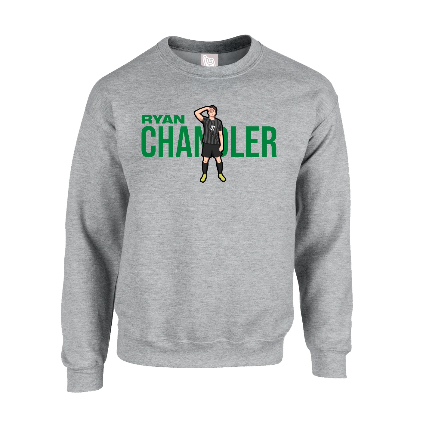 Fleece Crew — Player Name in Grey