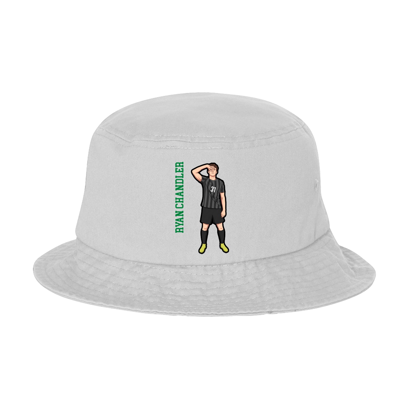 Bucket Cap — Name Vertical in White