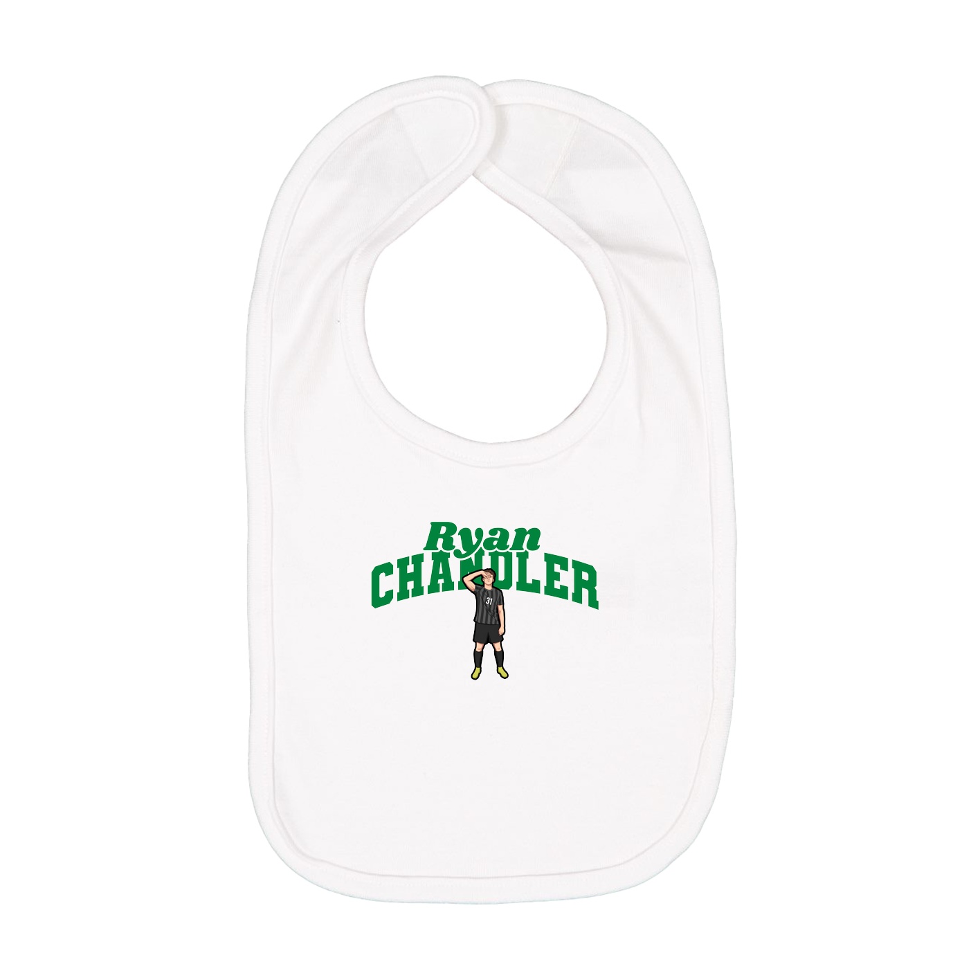 Infant Bib — Signature Arch in White