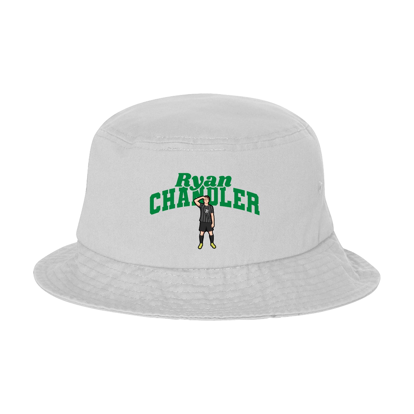 Bucket Cap — Signature Arch in White