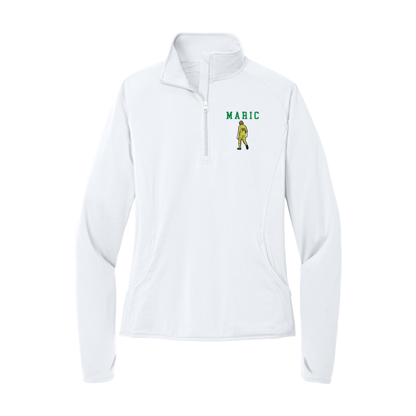 Women's Q-Zip Pullover — Shirsey in White