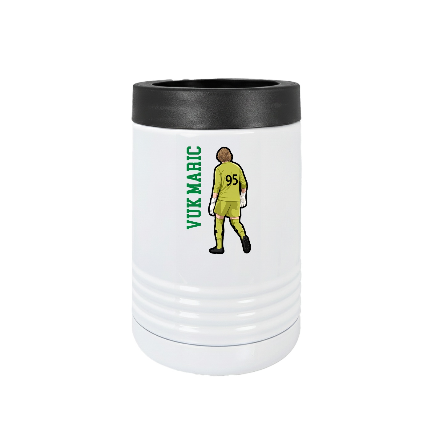 Beverage Holder — Name Vertical in White
