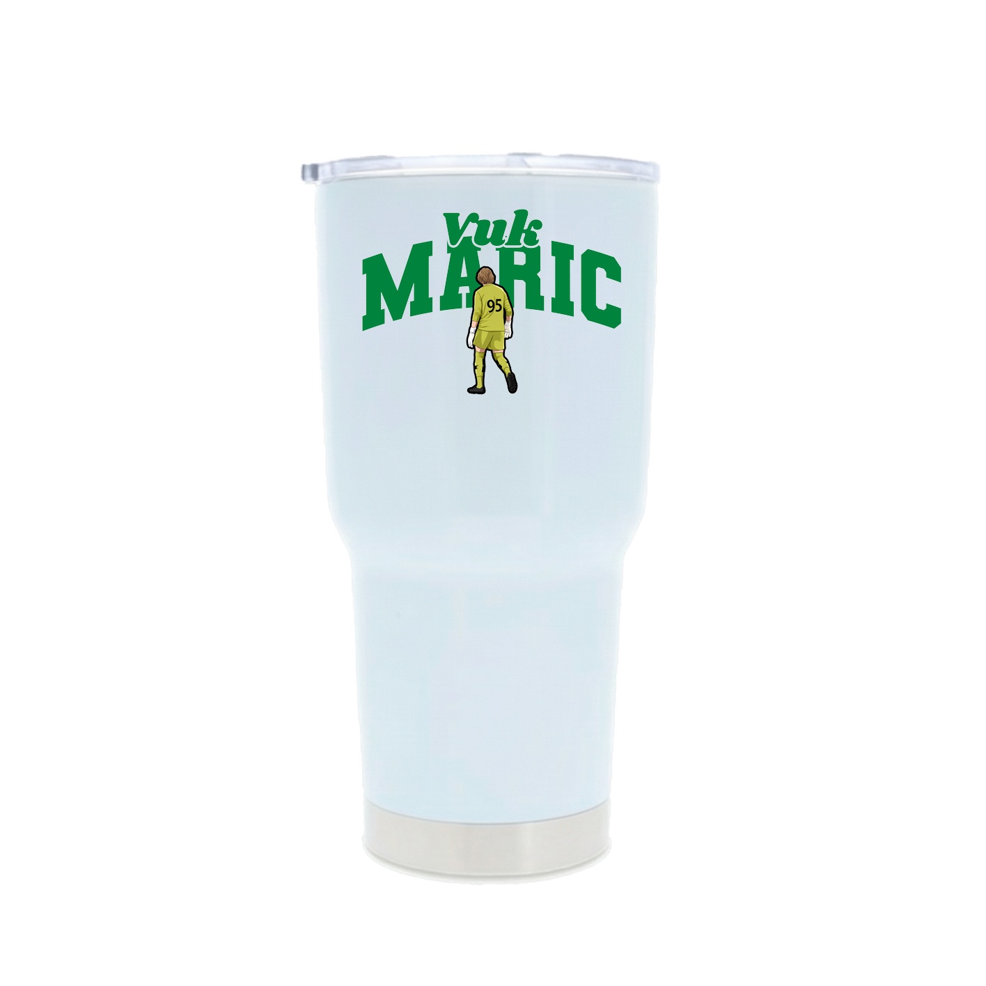 30oz Stainless Steel Tumbler — Signature Arch in White