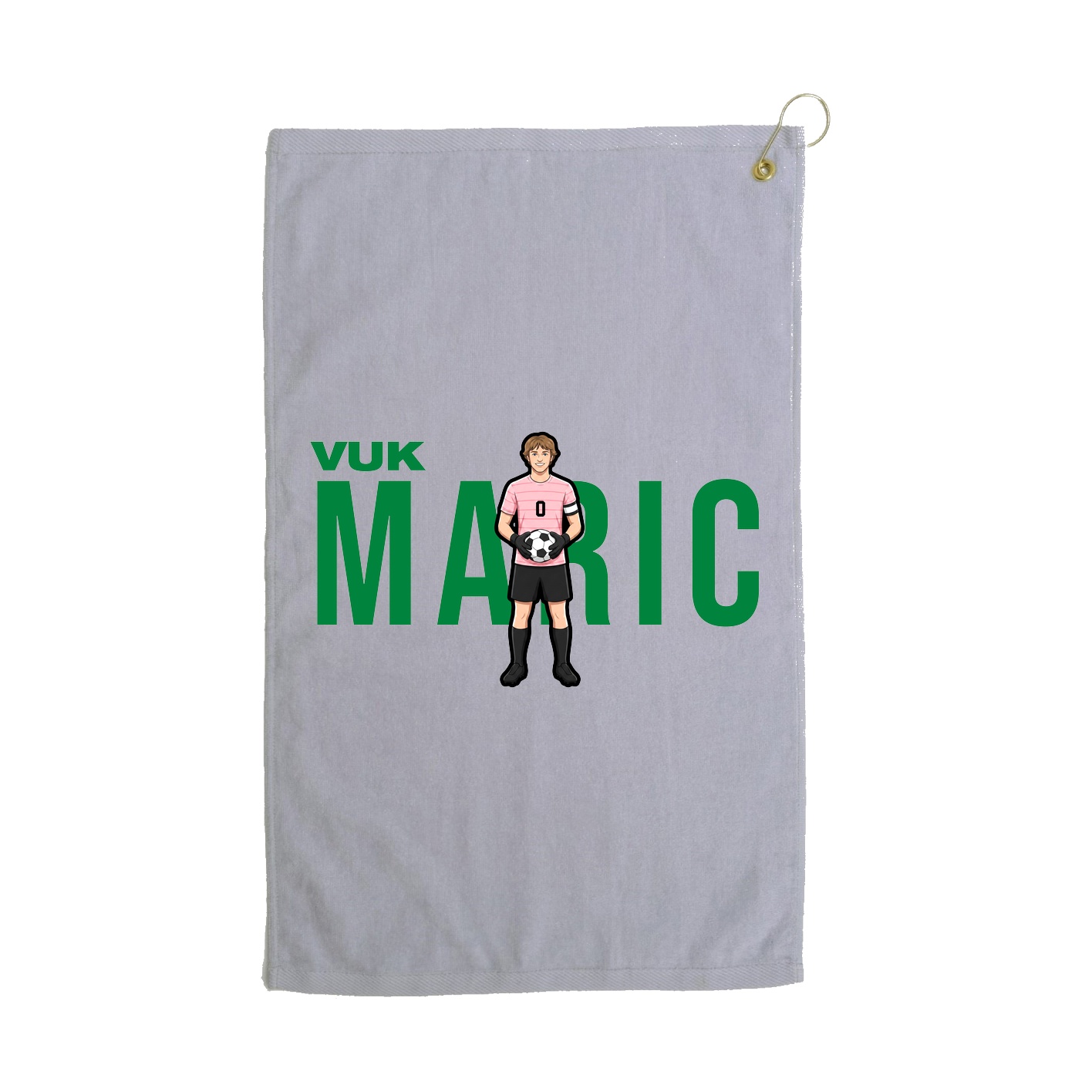 Golf Towel — Player Name in Grey