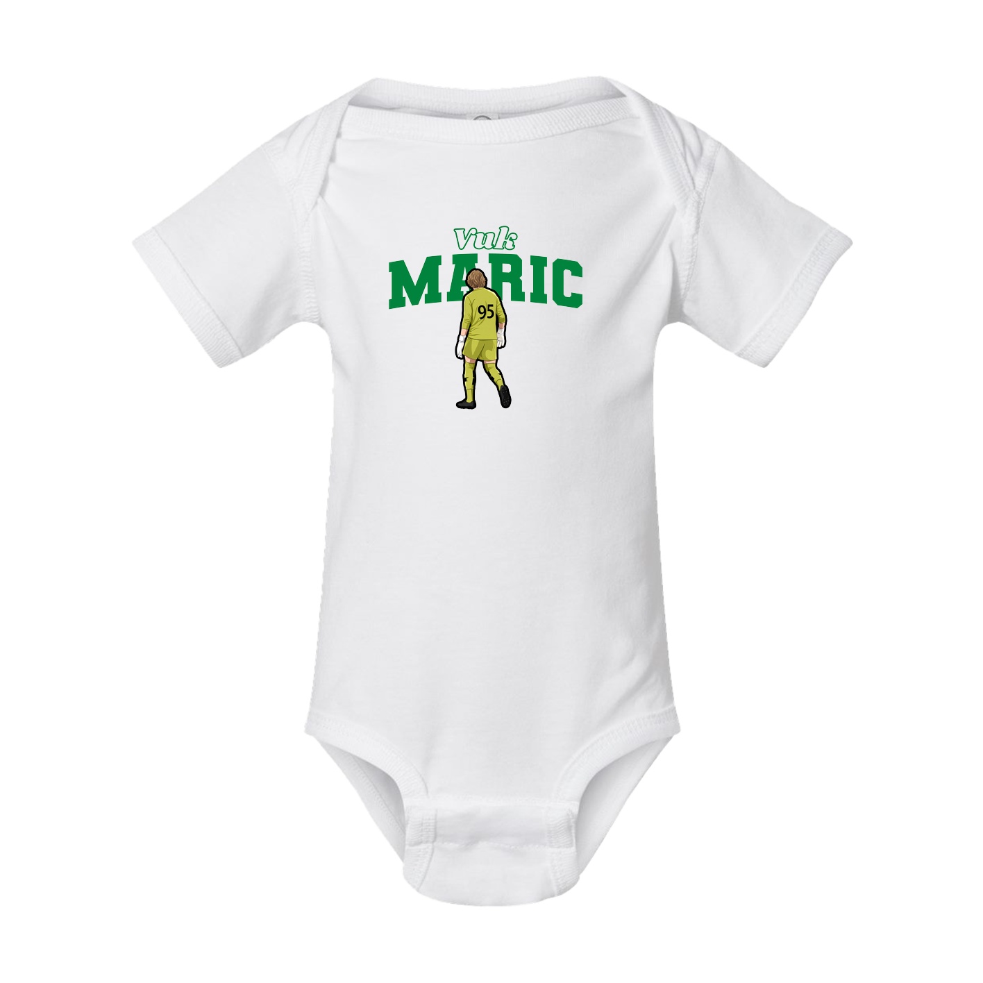 Baby Onesie — Name Arch in White