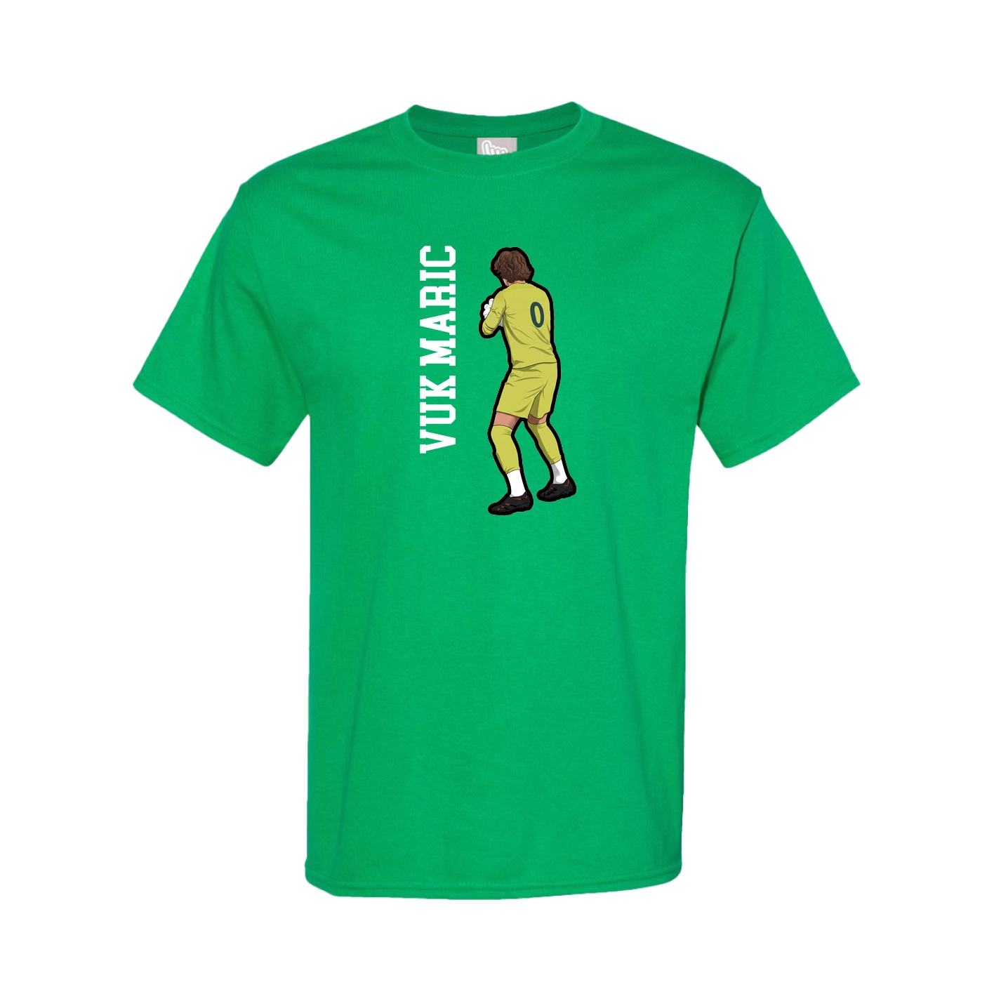Youth Tee — Name Vertical in Green
