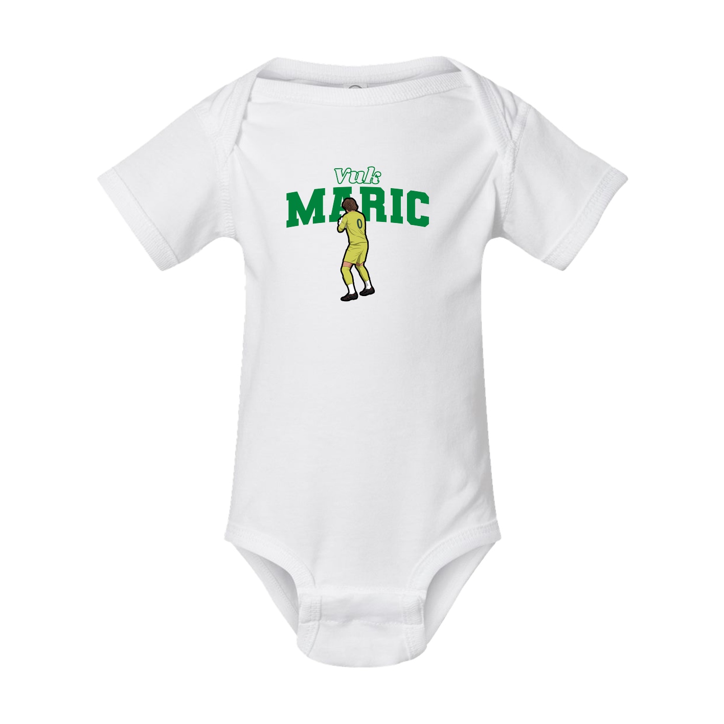 Baby Onesie — Name Arch in White