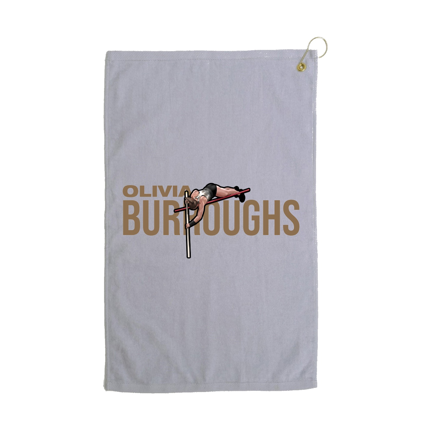 Golf Towel — Player Name in Grey