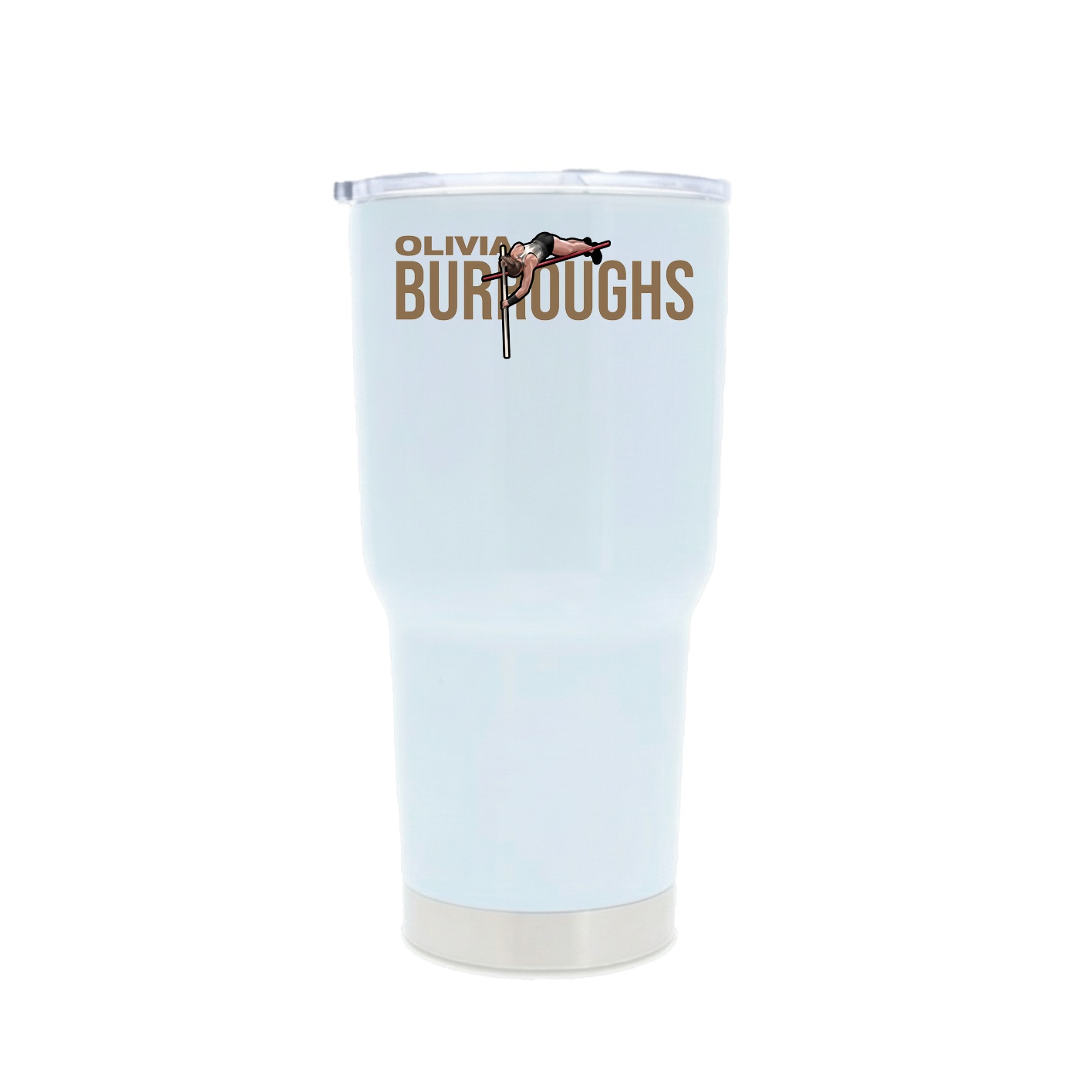 30oz Stainless Steel Tumbler — Player Name in White