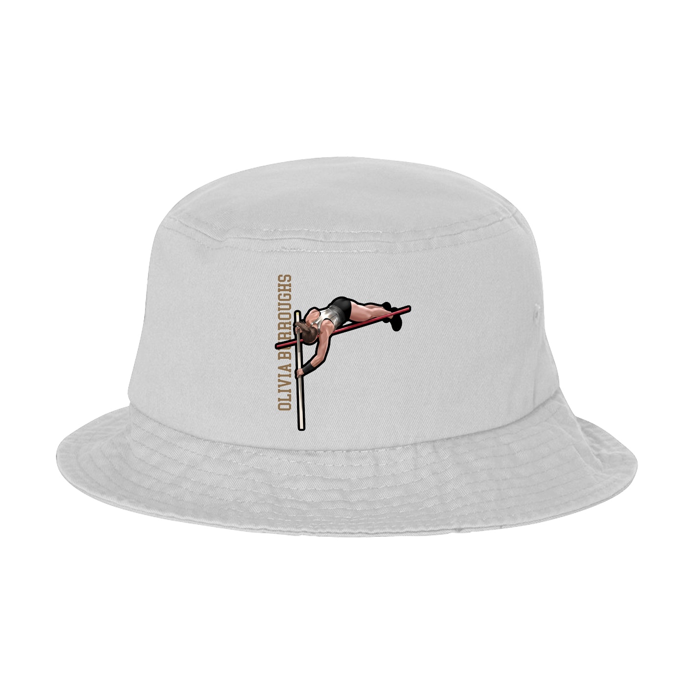 Bucket Cap — Name Vertical in White