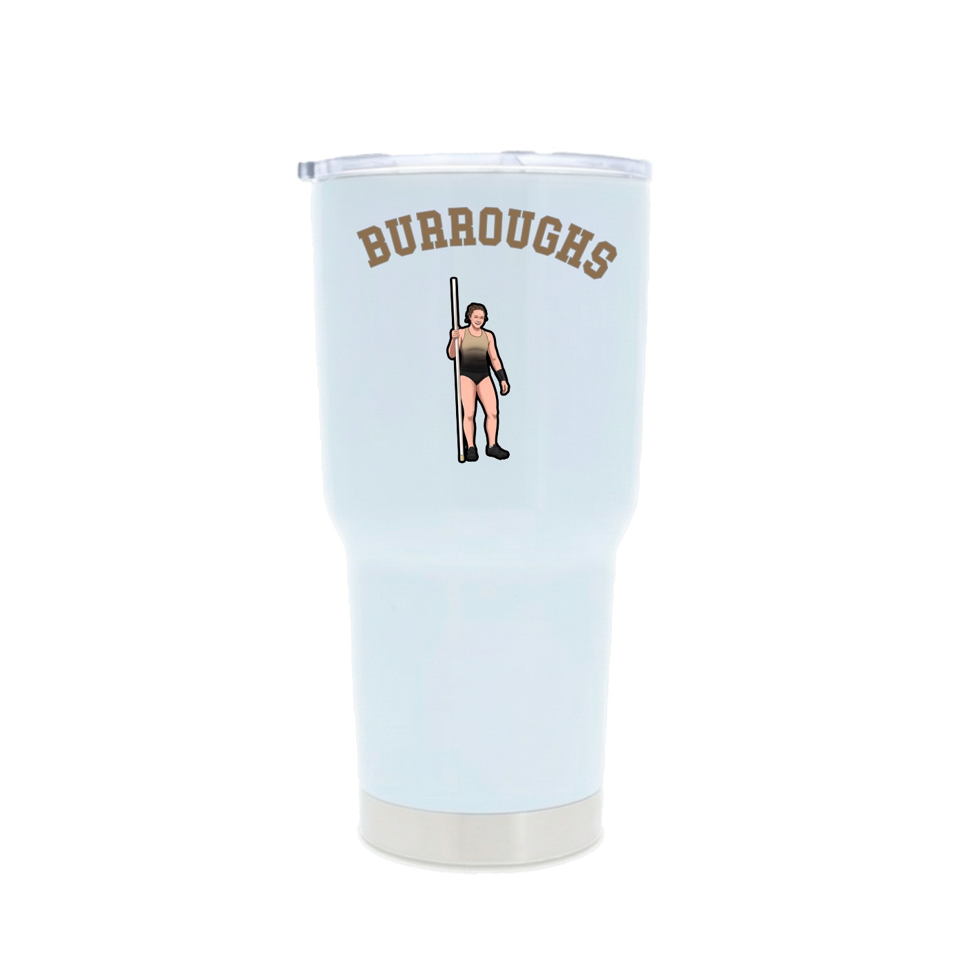 30oz Stainless Steel Tumbler — Shirsey Arch in White