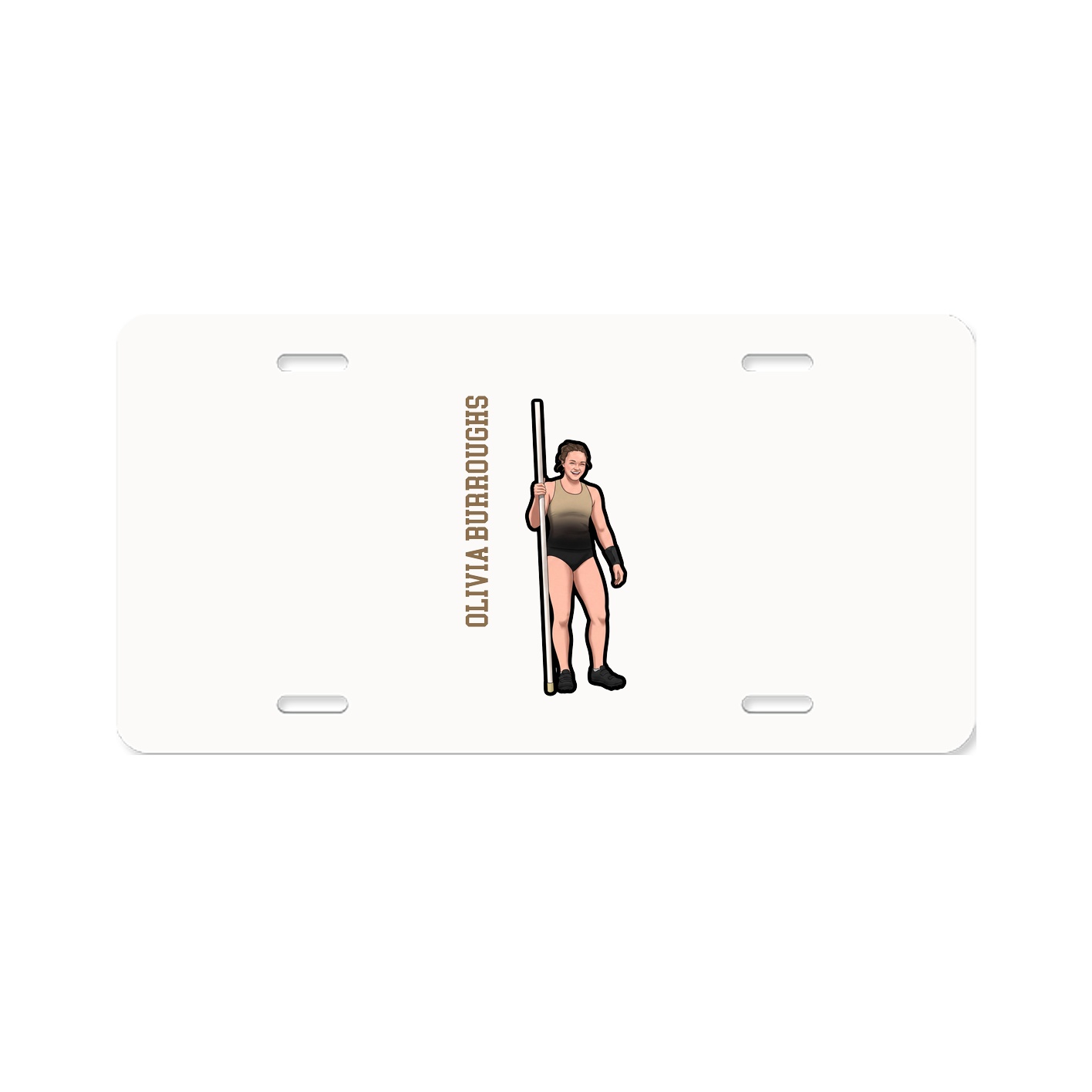 License Plate — Name Vertical in Classic