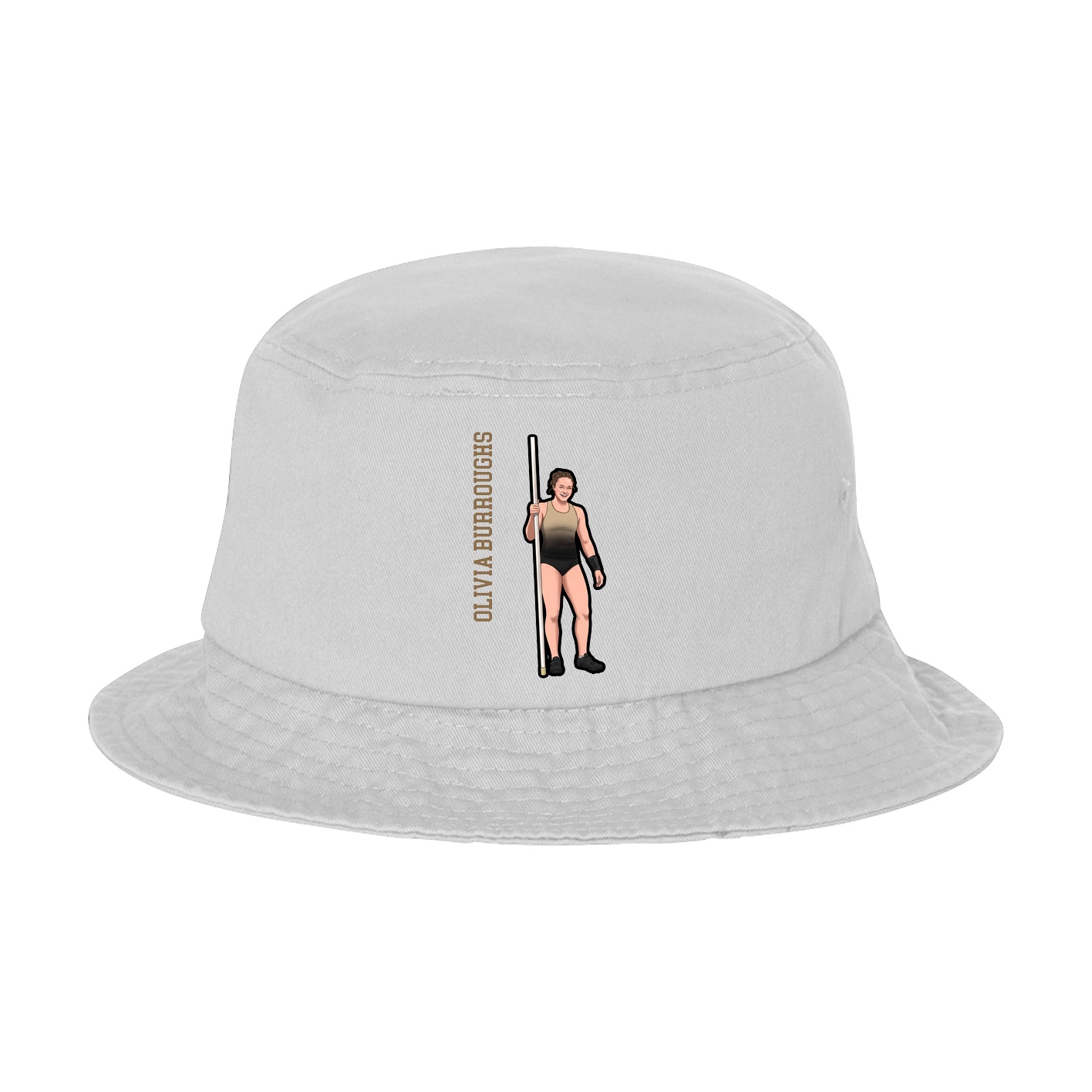 Bucket Cap — Name Vertical in White