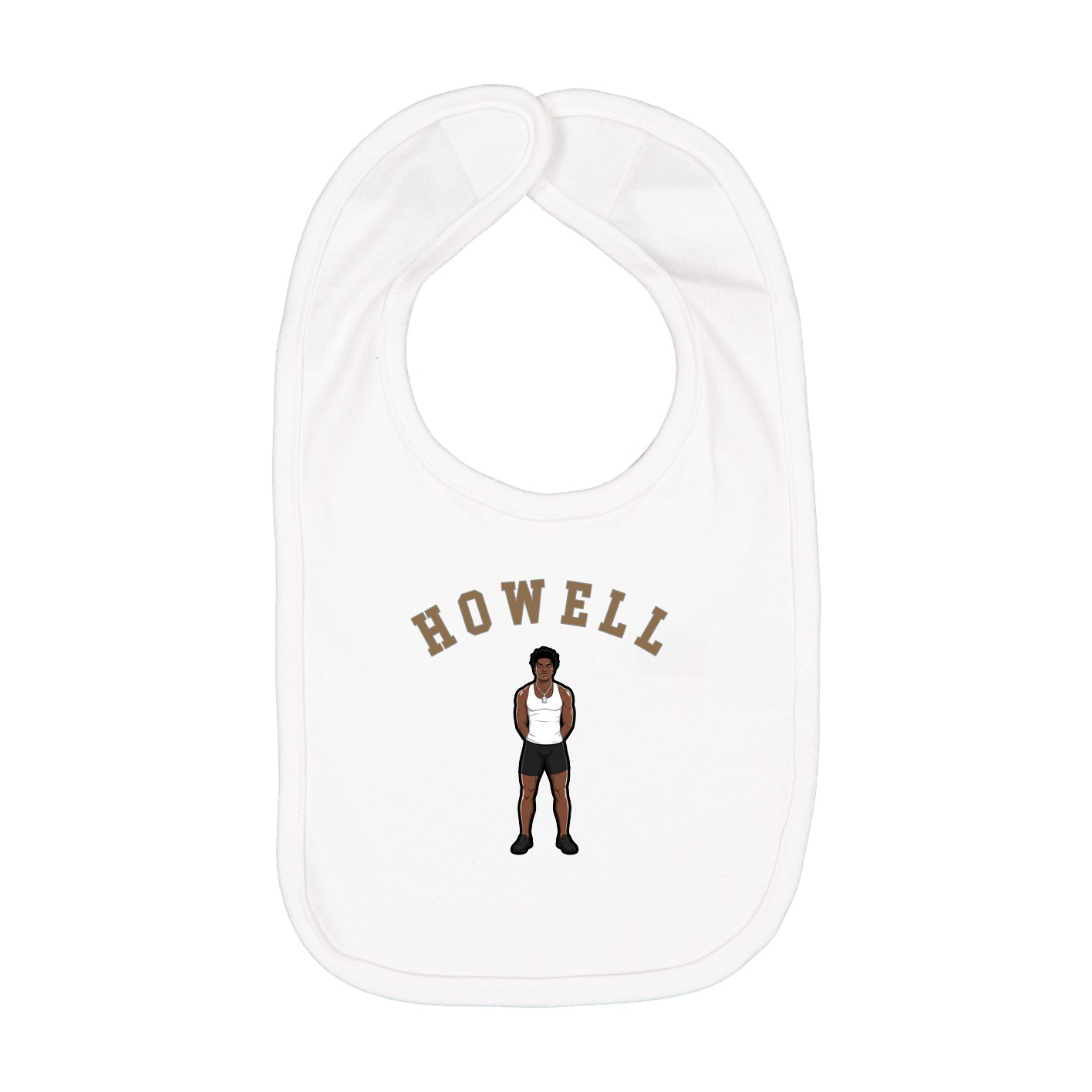 Infant Bib — Shirsey Arch in White