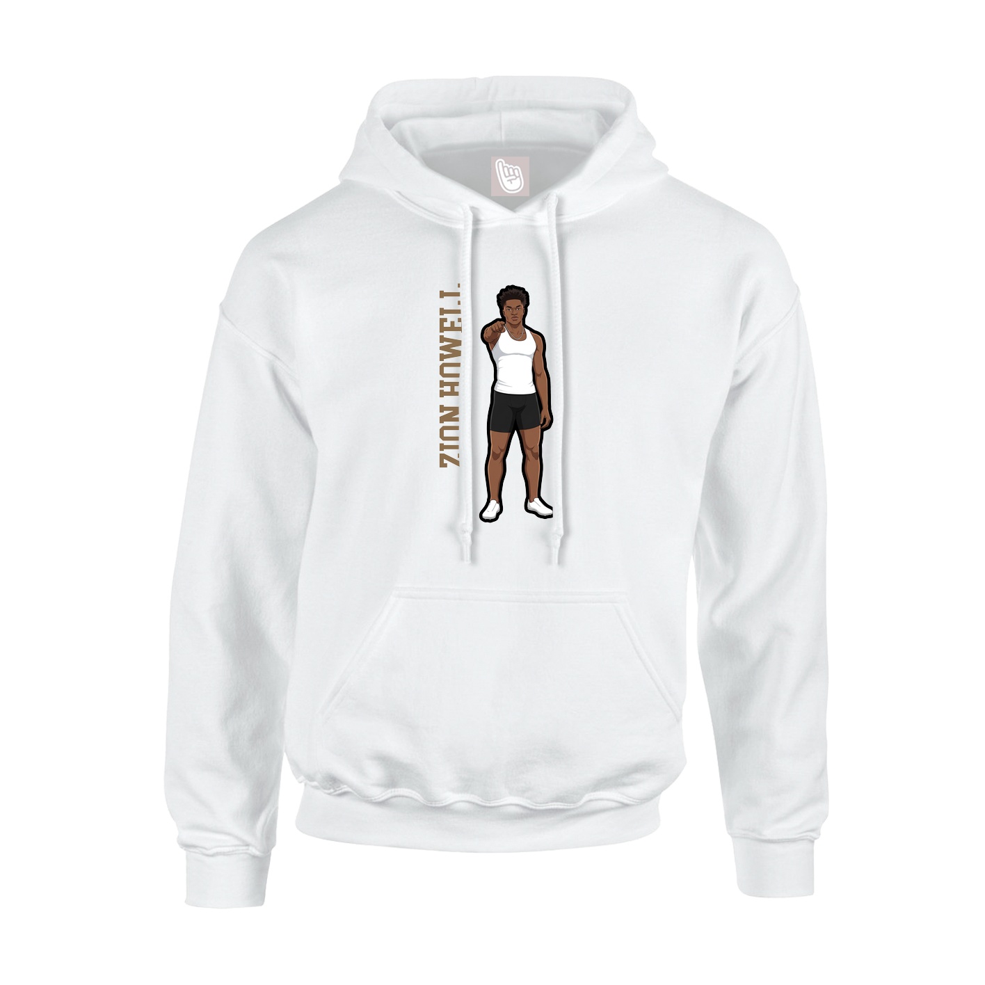 Hoodie — Name Vertical in White