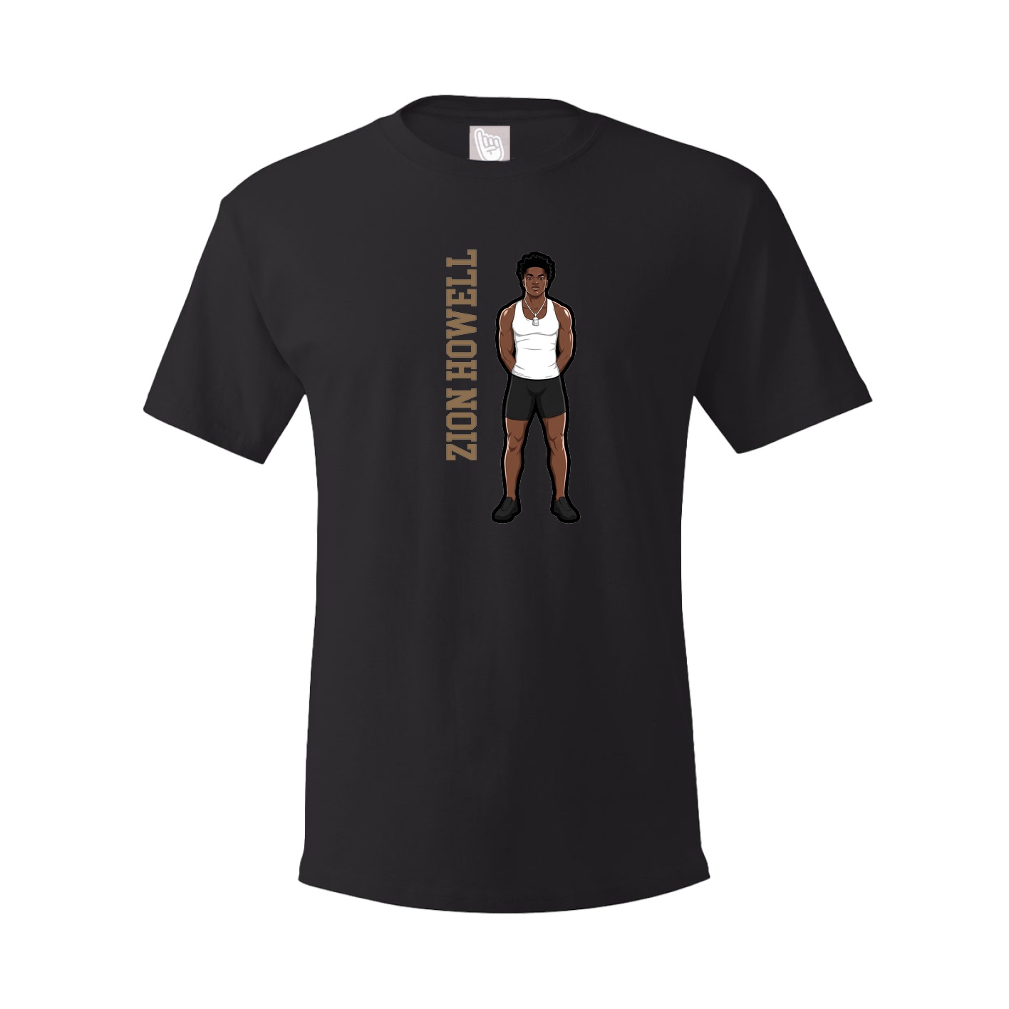 Youth Tee — Name Vertical in Black