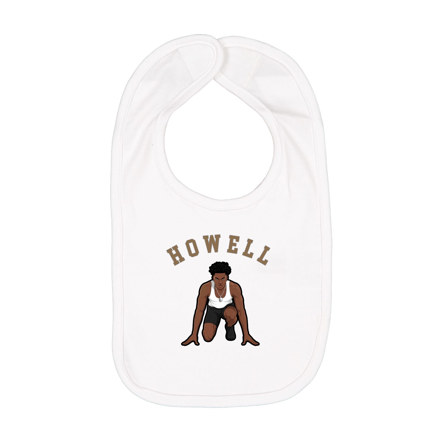 Infant Bib — Shirsey Arch in White