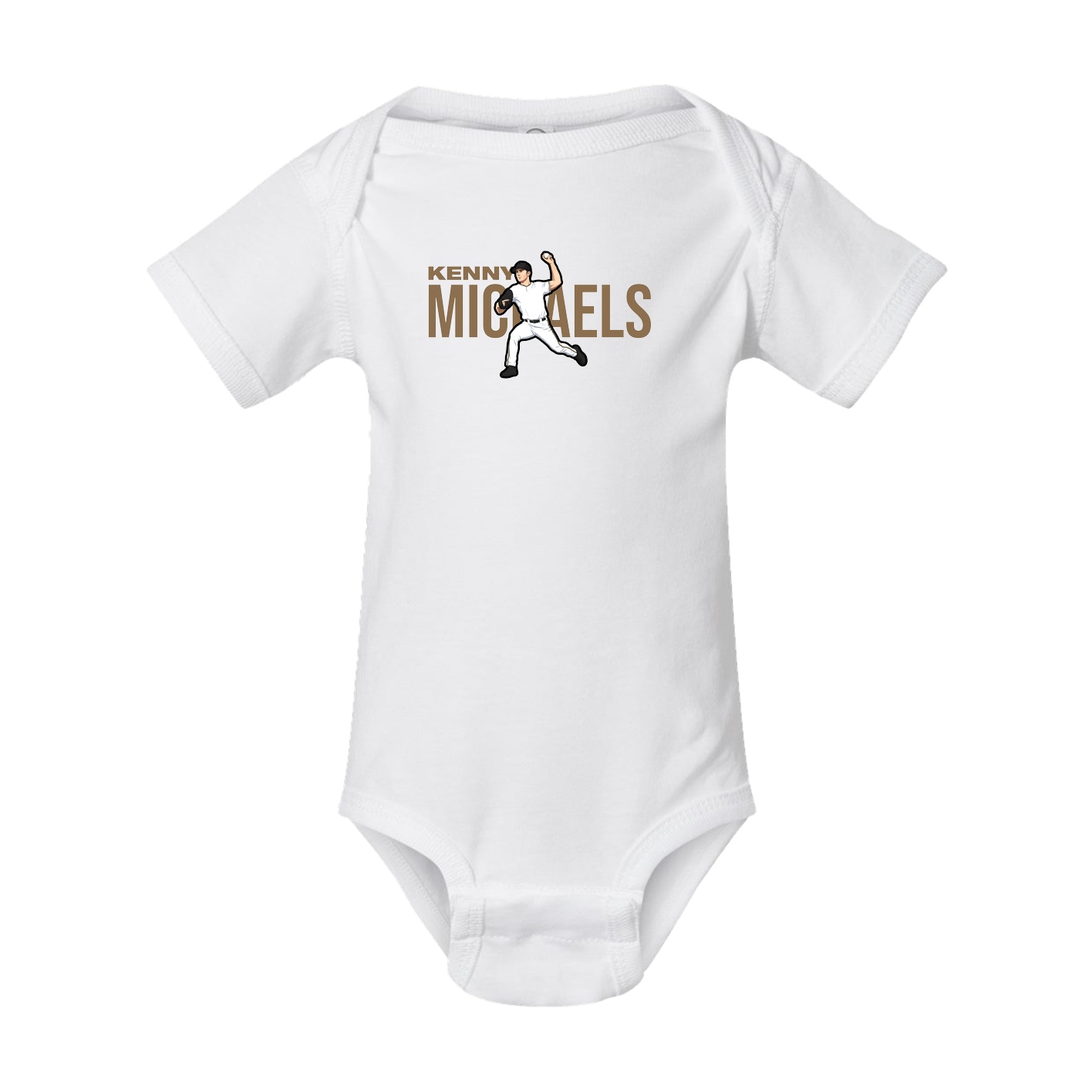 Baby Onesie — Player Name in White