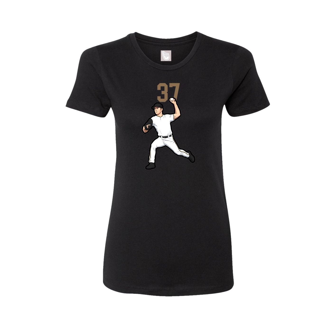 Womens Tee — Number Top in Black