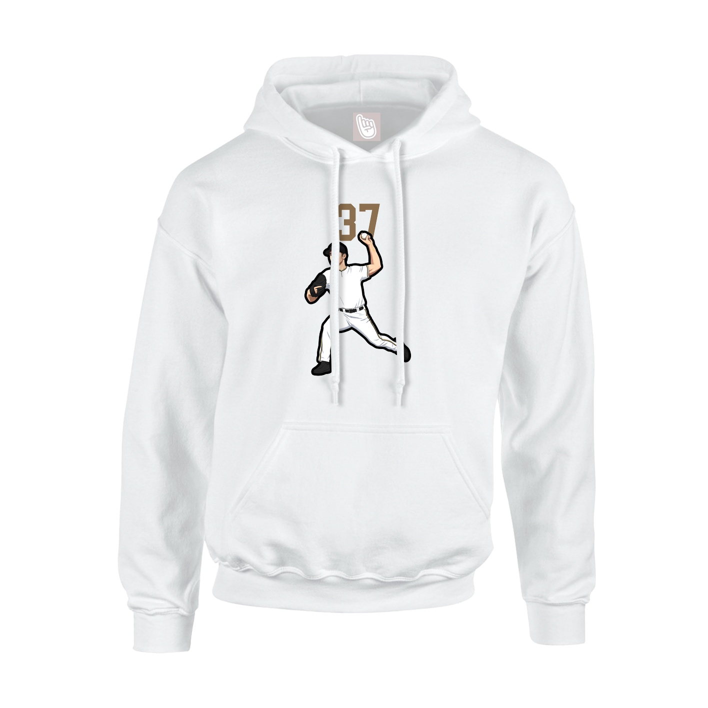 Hoodie — Number Top in White