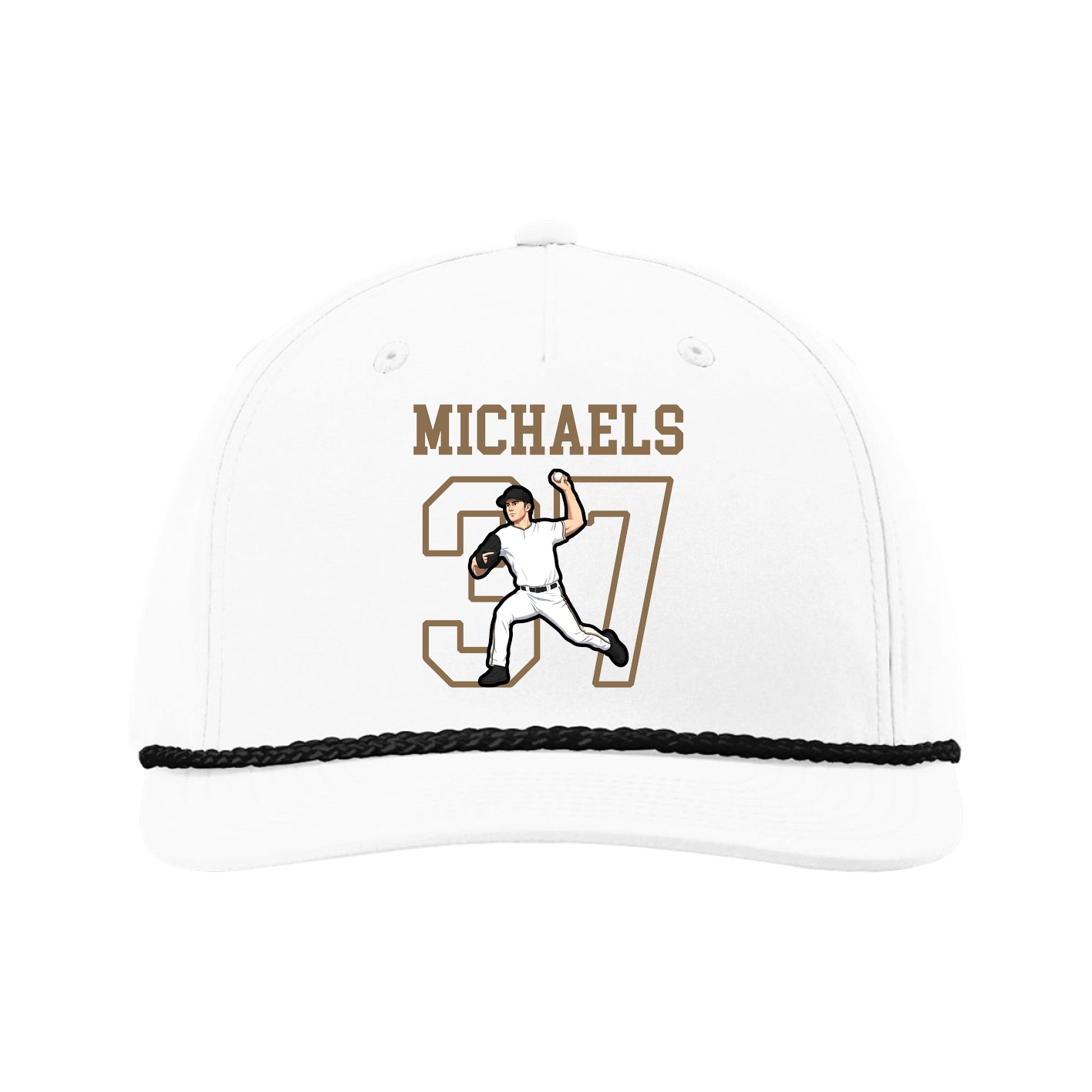 Five-Panel Classic Rope Cap — Shirsey in White