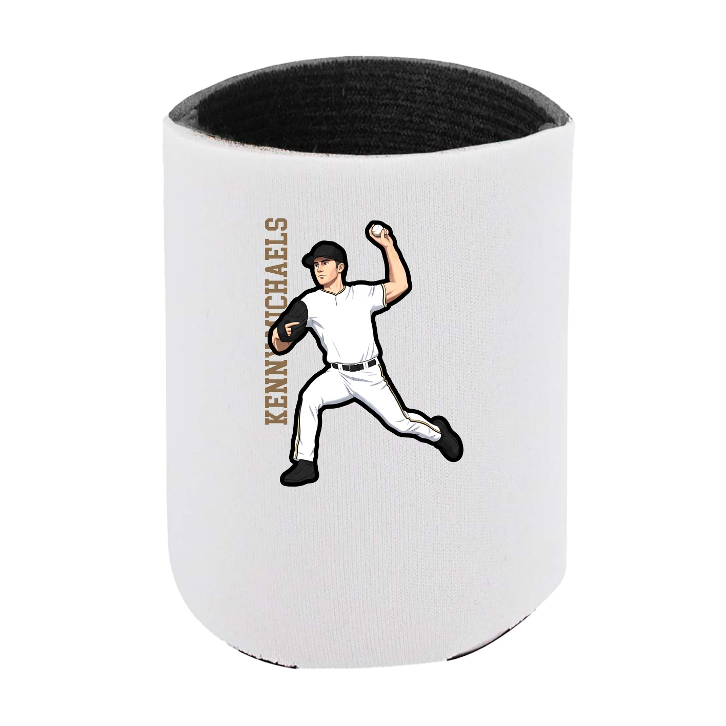 Can Holder — Name Vertical in White