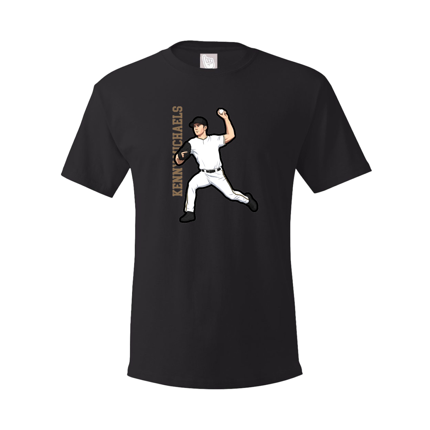 Tee — Name Vertical in Black
