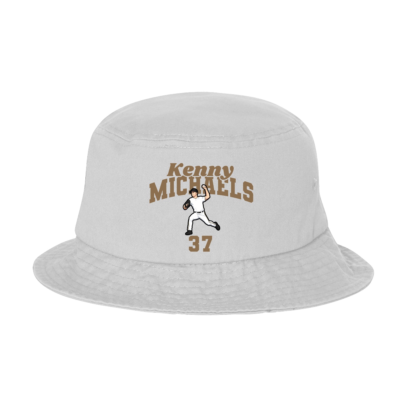 Bucket Cap — Signature Arch in White