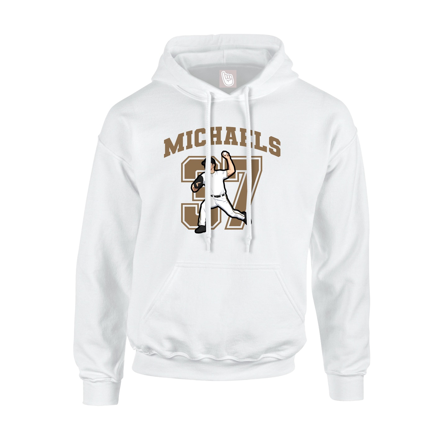 Youth Hoodie — Number in White