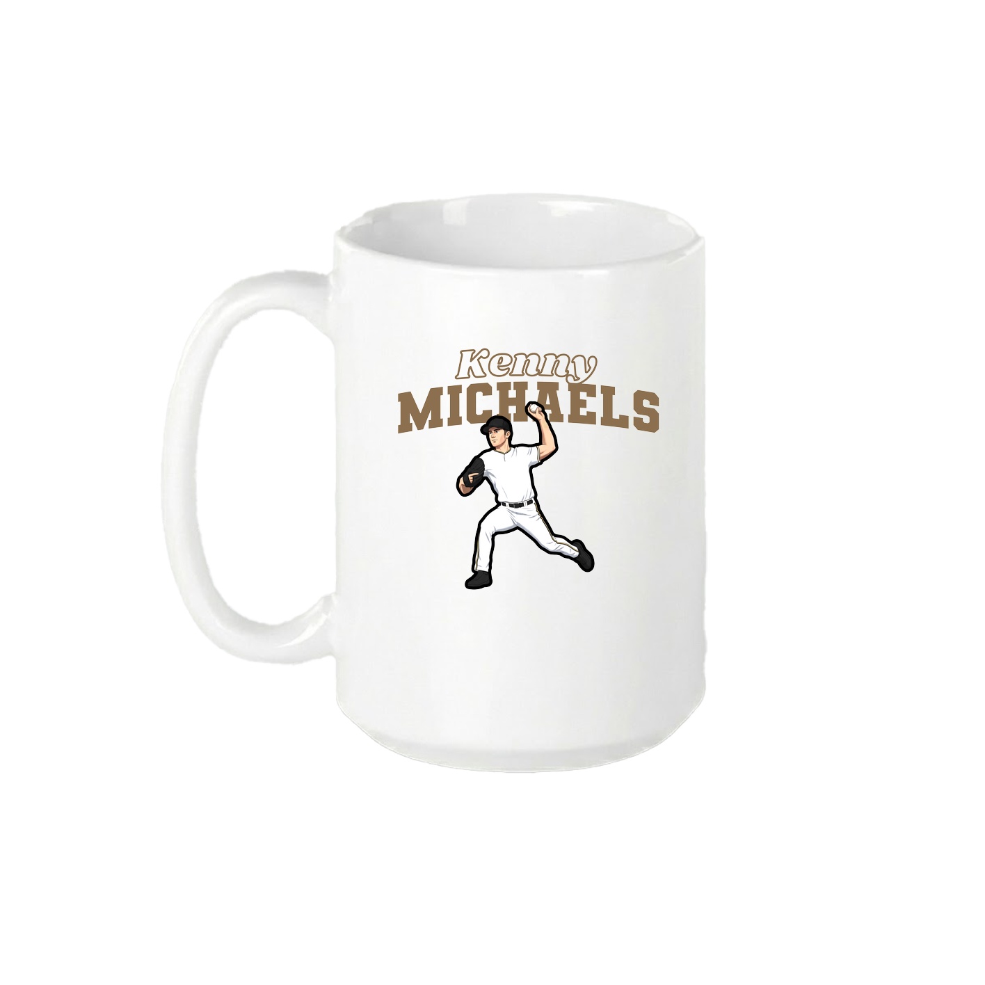 15oz Coffee Mug — Name Arch in White