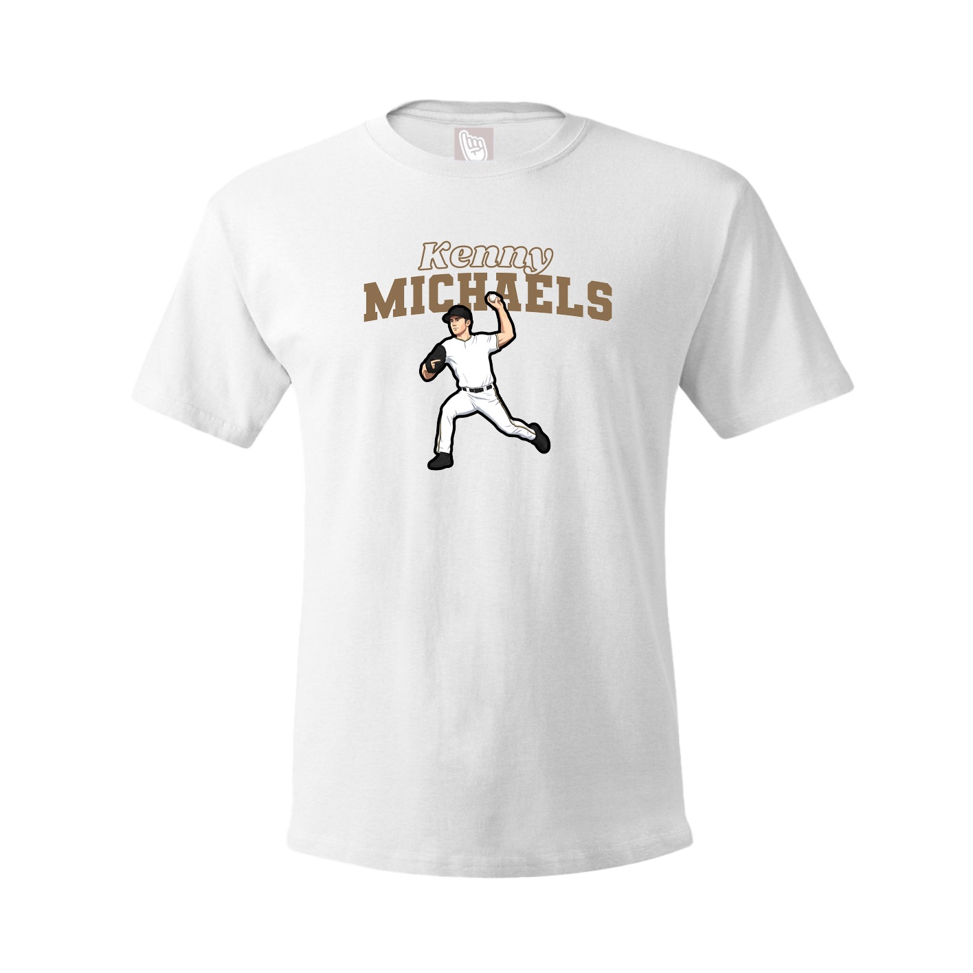 Youth Tee — Name Arch in White