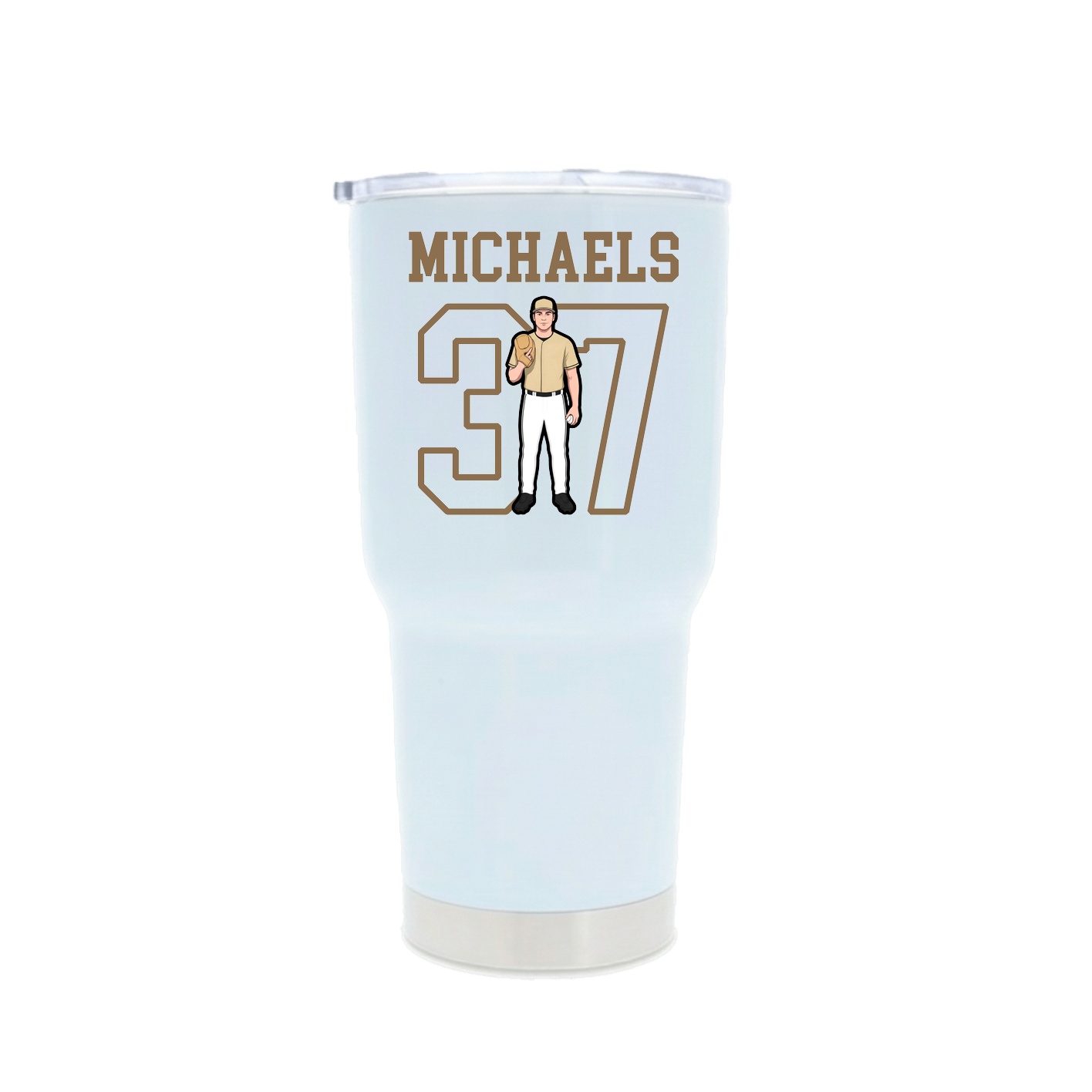 30oz Stainless Steel Tumbler — Shirsey in White