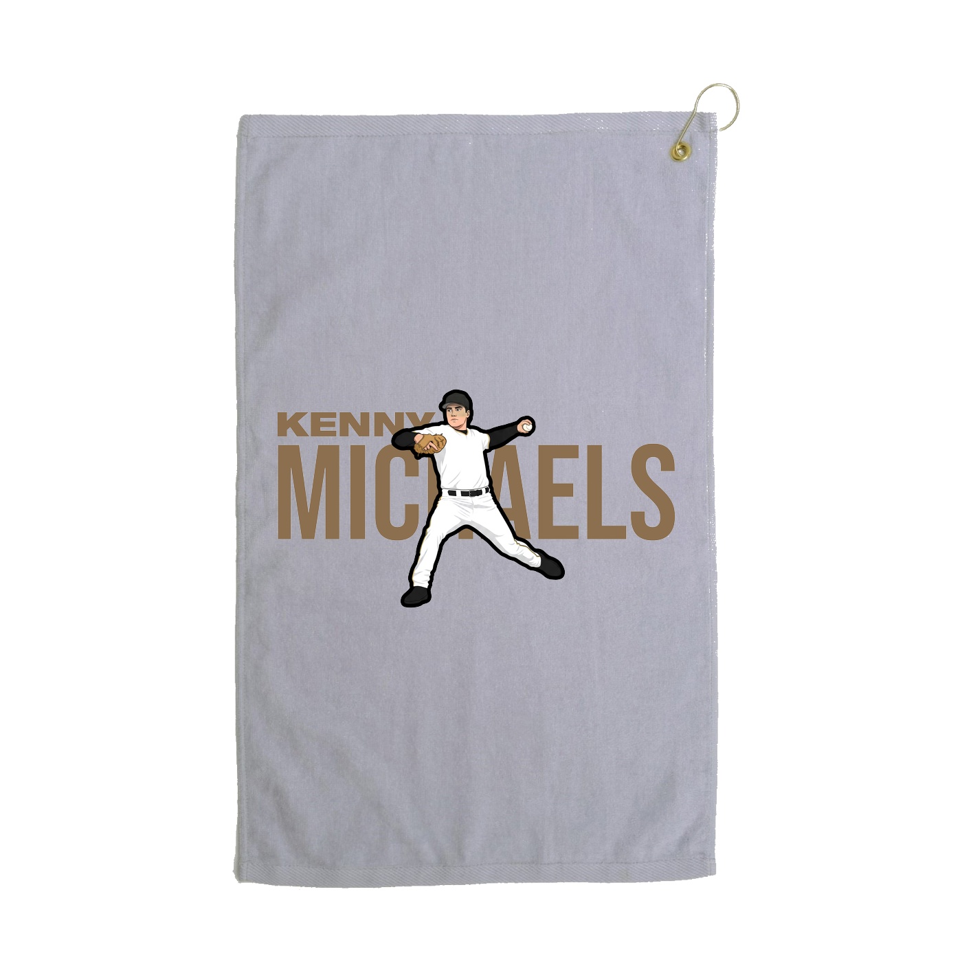 Golf Towel — Player Name in Grey