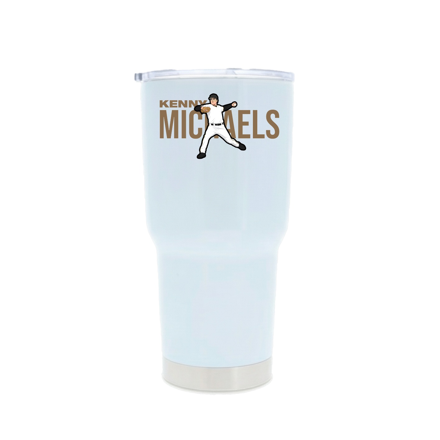 30oz Stainless Steel Tumbler — Player Name in White