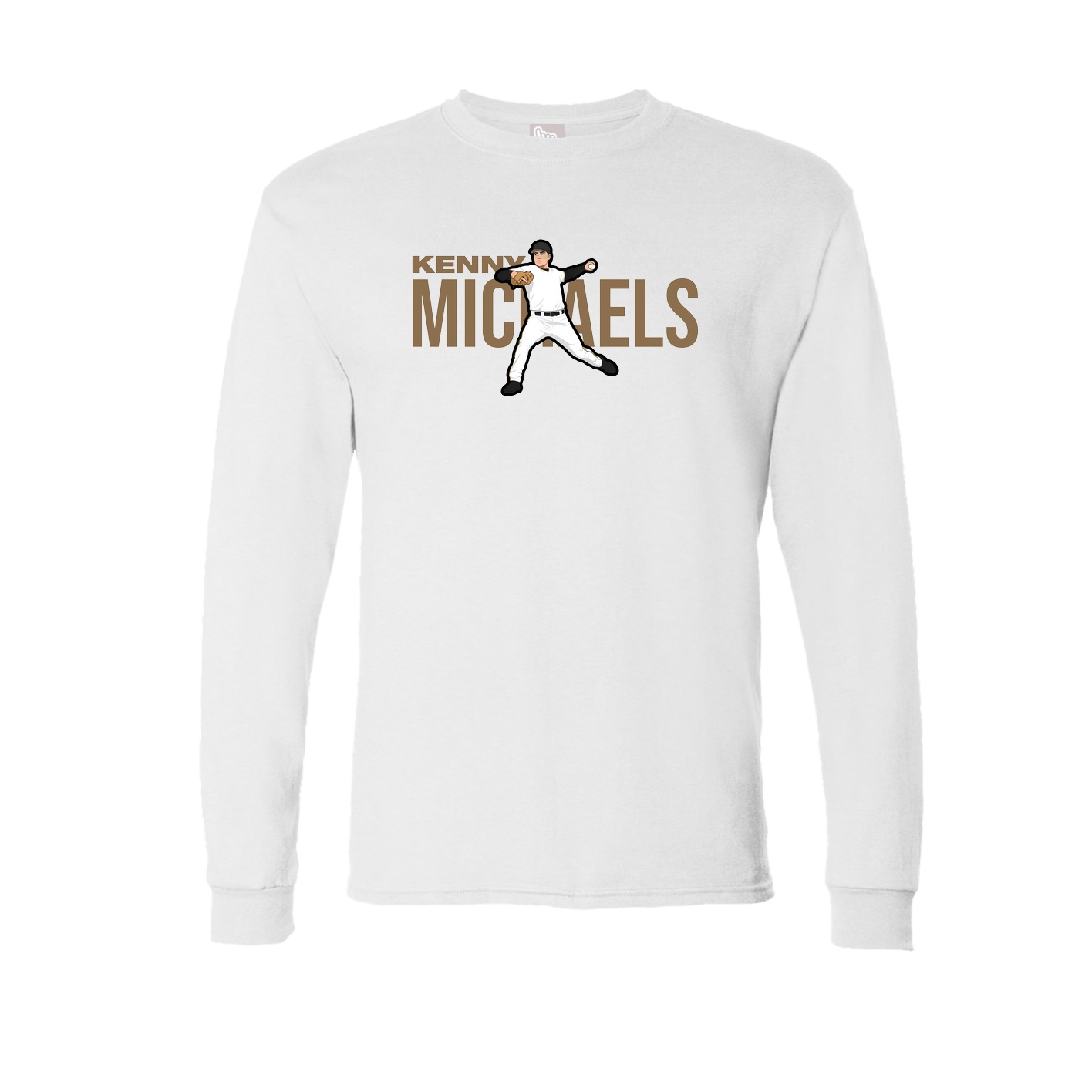 Long Sleeve Tee — Player Name in White