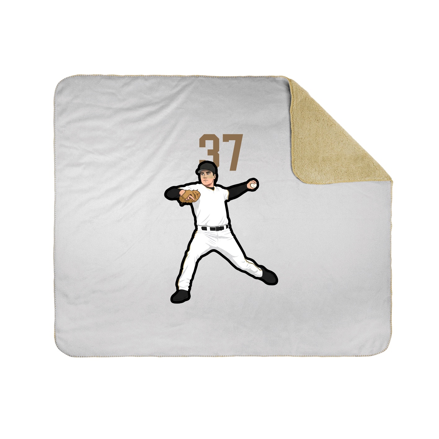 Throw Blanket — Number Top in White