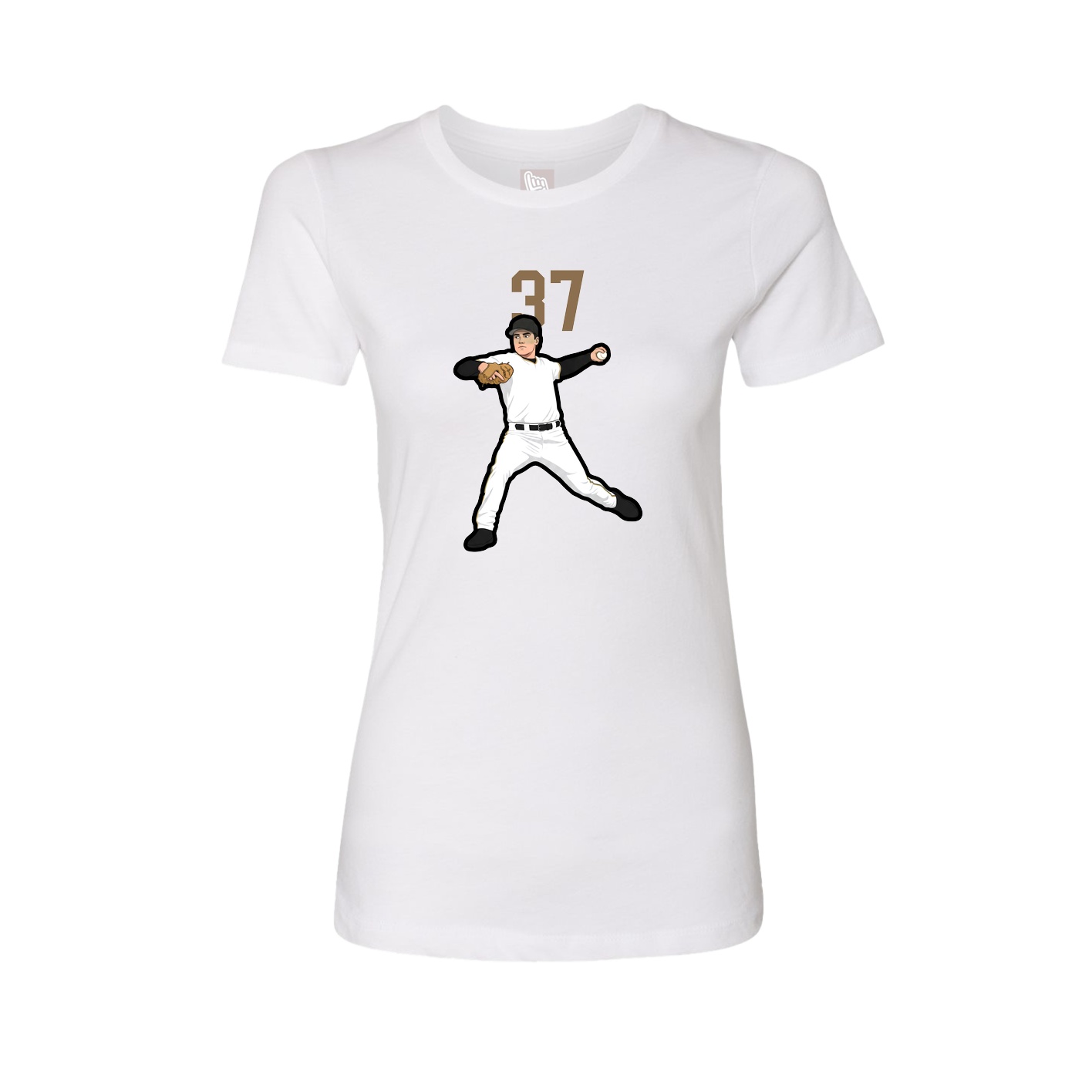 Womens Tee — Number Top in White