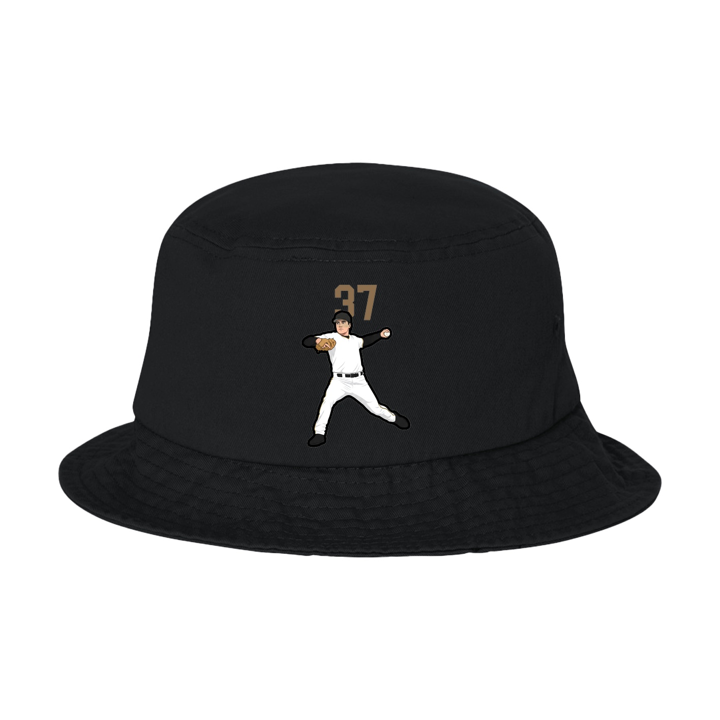 Bucket Cap — Number Top in Black