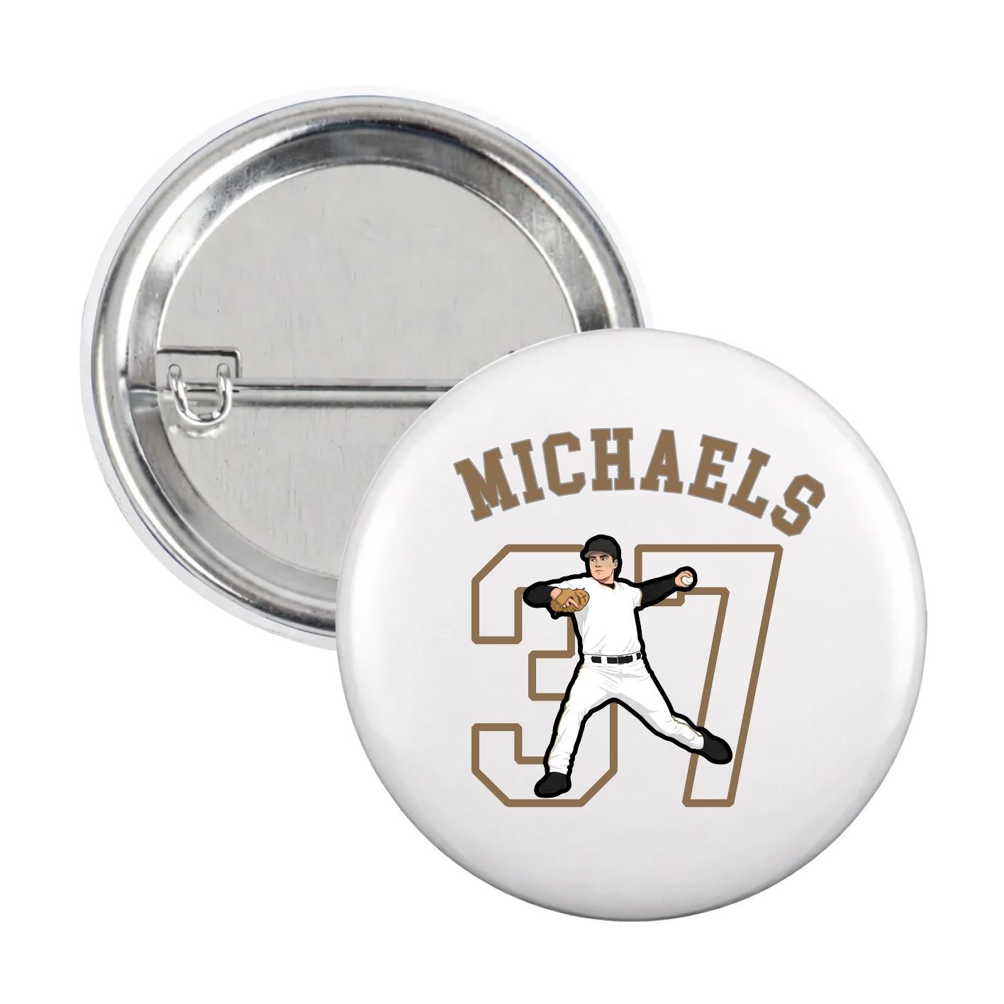 Game Day Button — Shirsey Arch in White