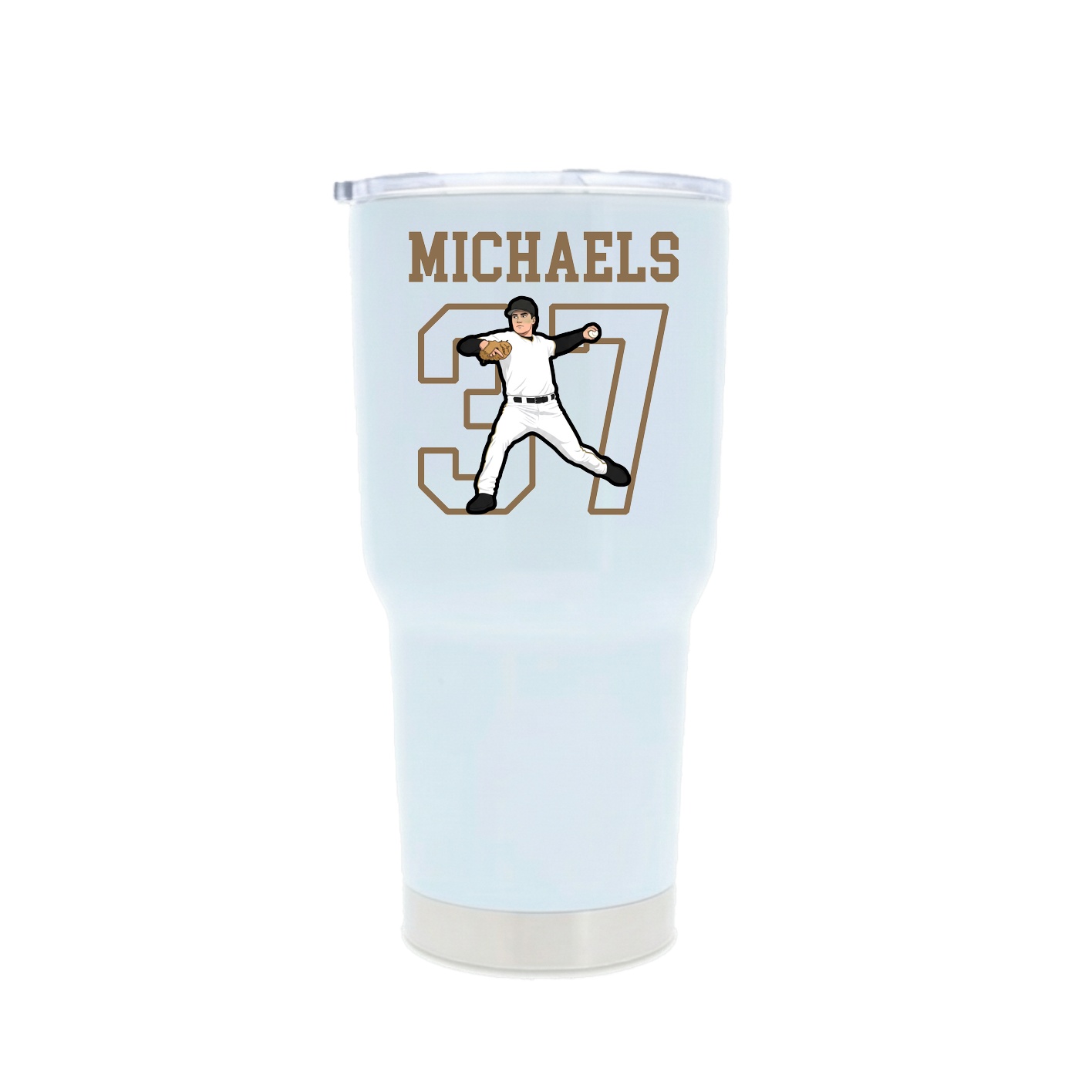 30oz Stainless Steel Tumbler — Shirsey in White